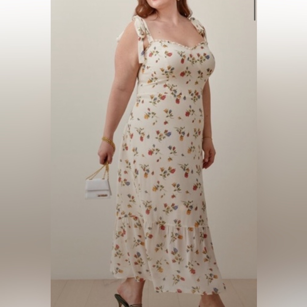 Reformation Nikita Dress Size: 18 Noemi Floral Print Ruffle Feminine